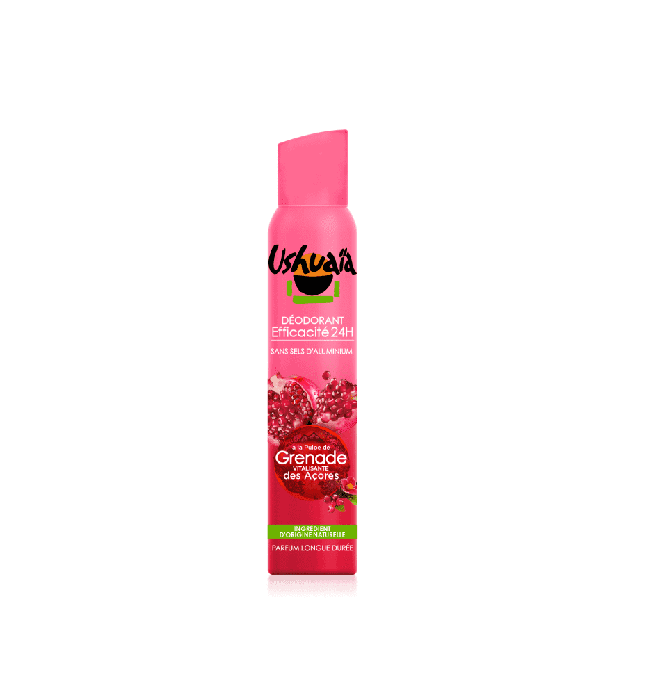USHUAÏA – DÉODORANT FEMME ATOMISEUR À LA PULPE DE GRENADE DES AÇORES – 200 ML