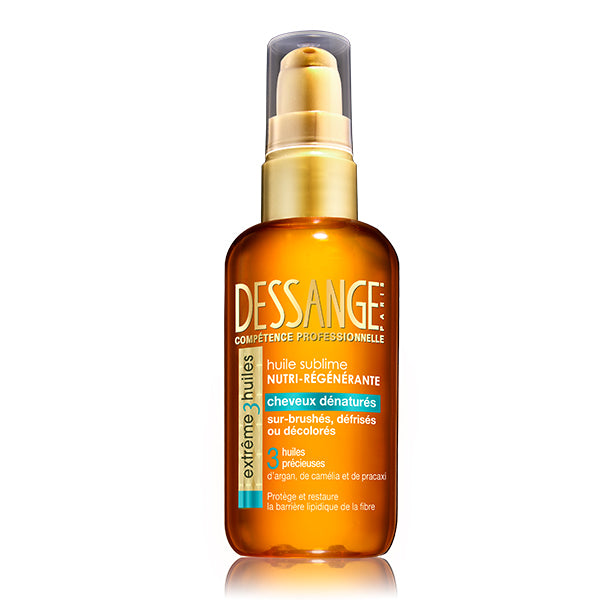 JACQUES DESSANGE – HUILE SUBLIME NUTRI-RÉGÉNÉRANTE EXTRÊME 3 HUILES POUR CHEVEUX DÉNATURÉS, DÉFRISÉS OU DÉCOLORÉS – 100 ML