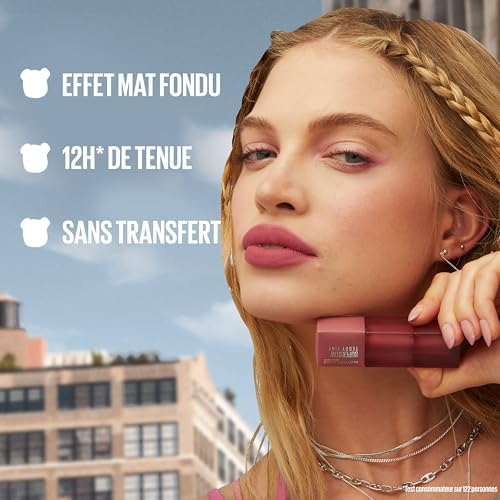 Maybelline New York – Superstay Teddy Tint Blush à lèvres liquide fini mat fondu