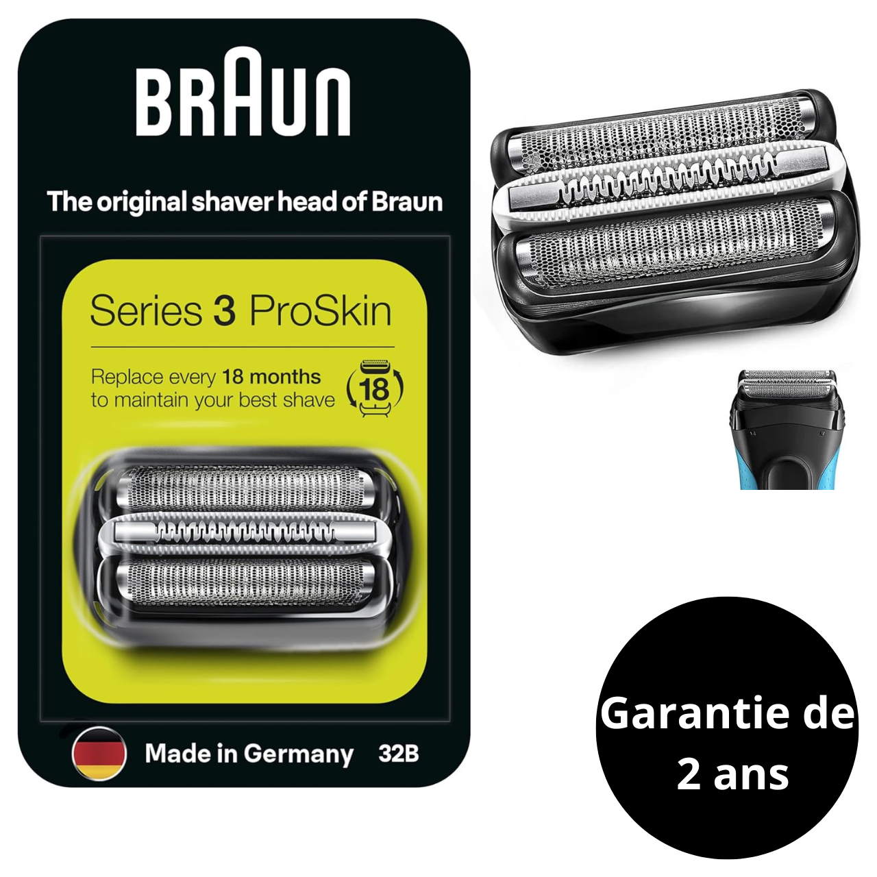 braun shaver head series 3 proskin 32b