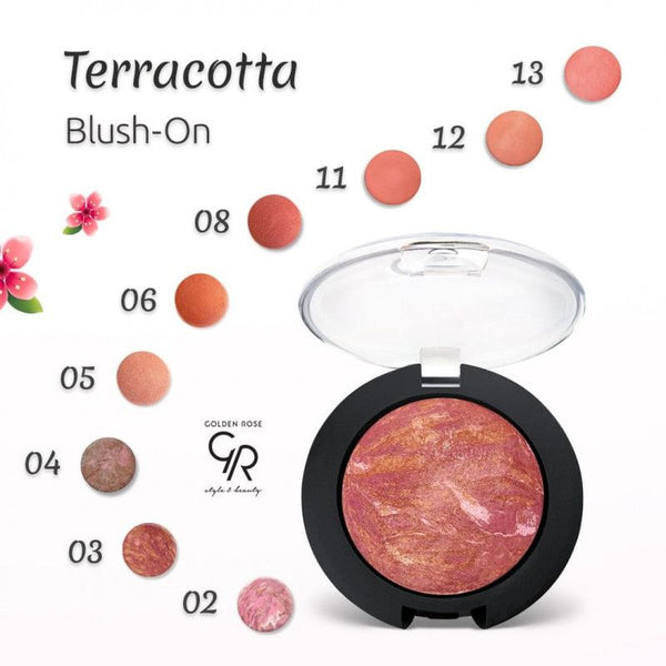 FARD A JOUES TERRACOTA MARBRE BLUSH ON GOLDEN ROSE
