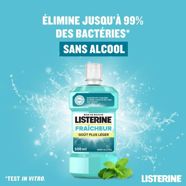 Bain de Bouche LISTERINE Fraicheur Goût Plus Léger
