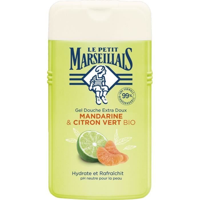 Crème de douche - LE PETIT MARSEILLAIS - Mandarine/Citron - Hydratant et Rafraîchissant - 250 ml