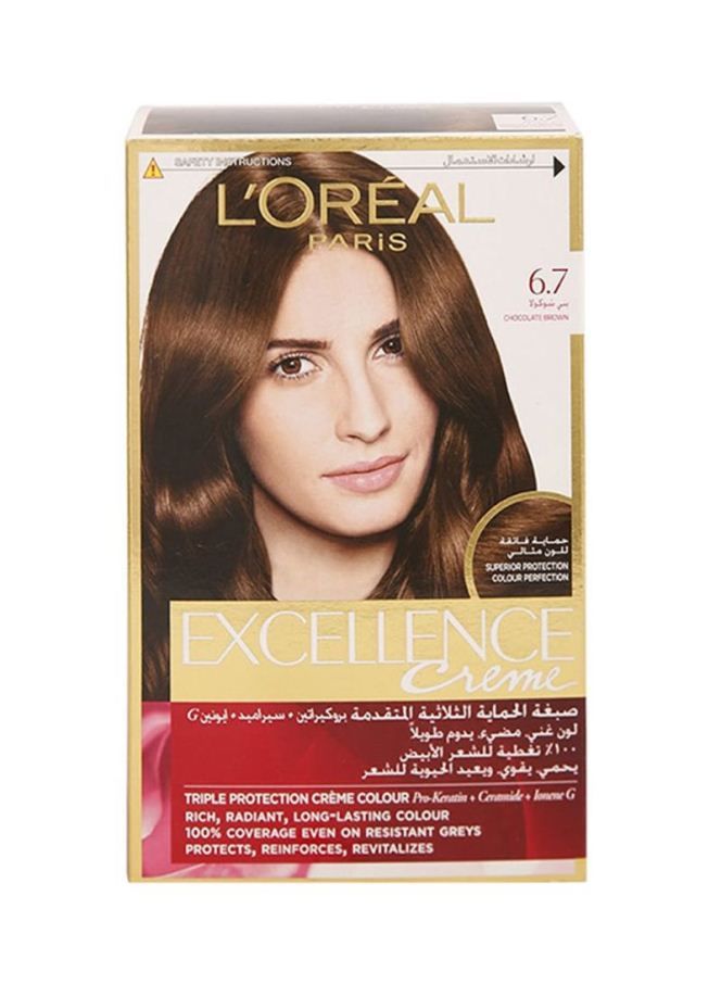 L'Oreal Paris Excellence Hair Colour Creme, 6.7 Chocolate Brown, 172ml