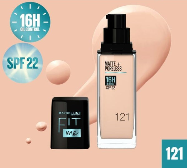 Maybelline - FIT ME FDT MAT PORELESS GLASS SPF 121