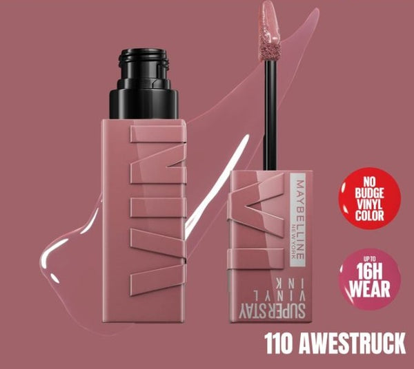 MAYBELLINE - SUPERSTAY VINYL INK ROUGE A LEVRES LIQUIDE 110 AWESTRUCK