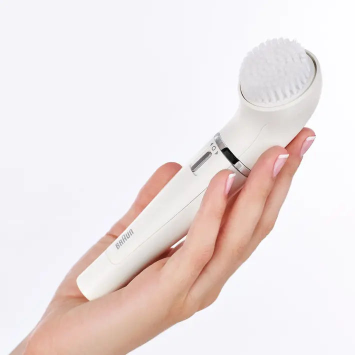 Braun Face 830 Édition Premium - épilateur visage & brosse nettoyante visage avec micro-oscillations - miroir lumineux et pochette beauté inclus