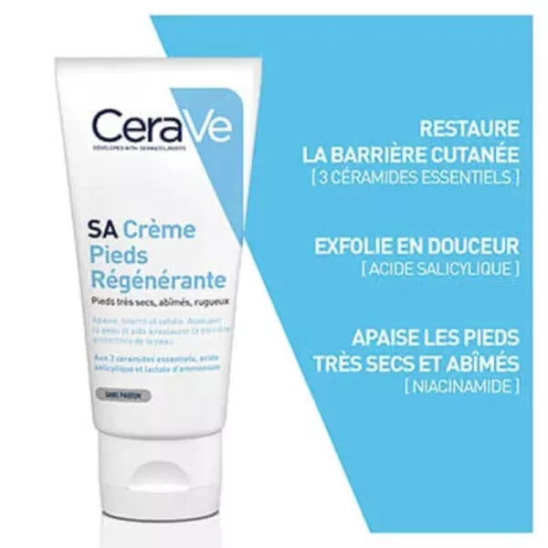 SA Crème Pieds Régénérante 88ml - Pieds très Secs, Abîmées, Rugueux
