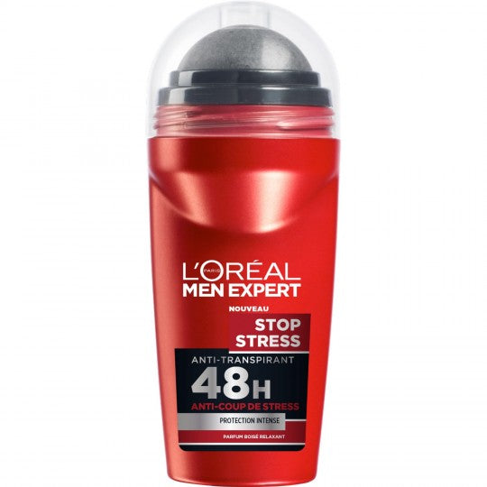 L’ORÉAL MEN EXPERT – DÉODORANT BILLE POUR HOMME – STOP STRESS ANTI-TRANSPIRANT 48H – 50 ML