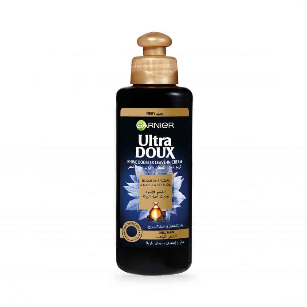 ULTRA DOUX – SOIN SANS RINÇAGE PURIFICATION ET BRILLANCE CHARBON ET NIGELLE POUR CHEVEUX GRAS – 200ML