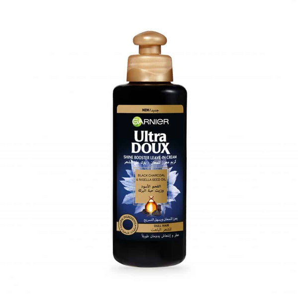 ULTRA DOUX – SOIN SANS RINÇAGE PURIFICATION ET BRILLANCE CHARBON ET NIGELLE POUR CHEVEUX GRAS – 200ML