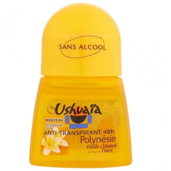 USHUAÏA – DEODORANT FEMME BILLE SOIN POLYNESIE HUILE DE MONOI & FLEUR DE TIARE EFFICACITE 48H – 50 ML