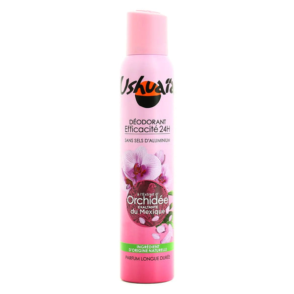 USHUAÏA – DÉODORANT FEMME ATOMISEUR À L’EXTRAIT D’ORCHIDÉE EXALTANTE DU MEXIQUE – 200 ML