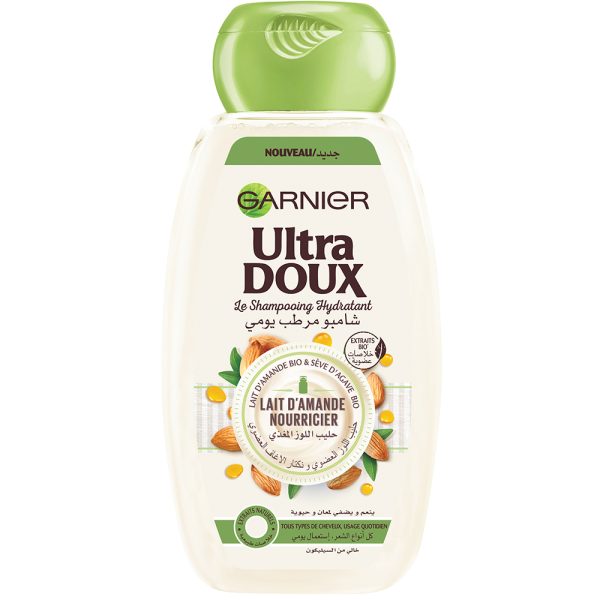 GARNIER ULTRA DOUX SHAMPOOING HYDRATANT LAIT D'AMANDE 400ML