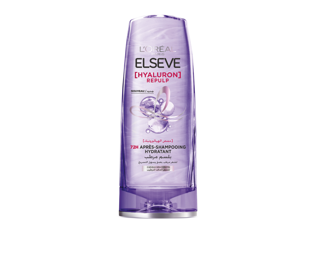 L’ORÉAL PARIS- APRÈS-SHAMPOOING ELSÈVE HYALURON REPULP À L’ACIDE HYALURONIQUE POUR CHEVEUX DESHYDRATÉS ET EN MANQUE DE VITALITÉ – 200 ML