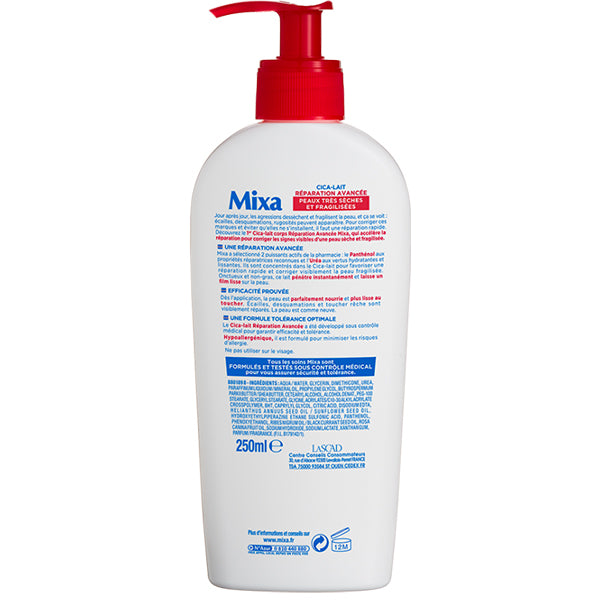 Mixa Lait corps Cica Réparation Effet Longue Durée 250 ml