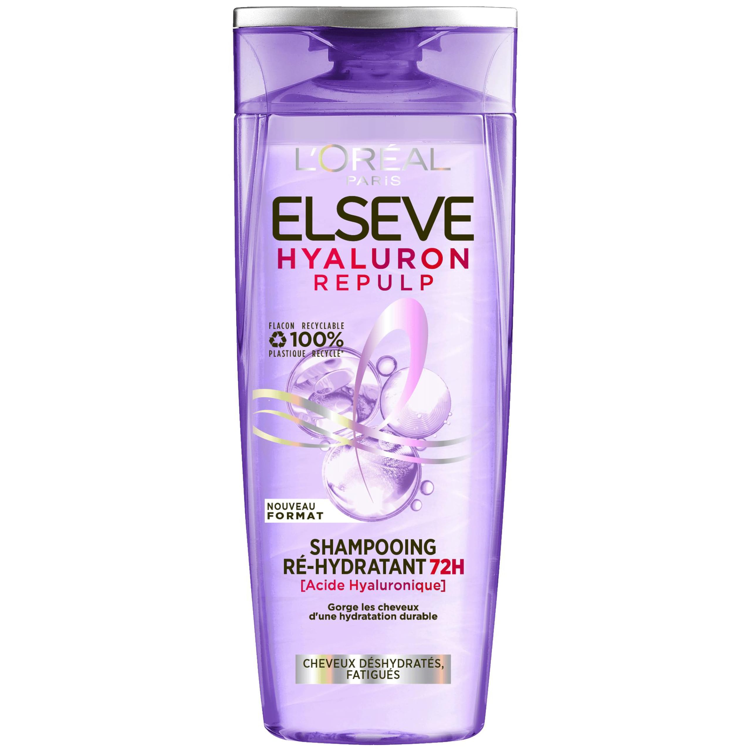 L’ORÉAL PARIS-SHAMPOOING ELSÈVE HYALURON REPULP À L’ACIDE HYALURONIQUE POUR CHEVEUX DÉSHYDRATÉS ET EN MANQUE DE VITALITÉ – 600 ML