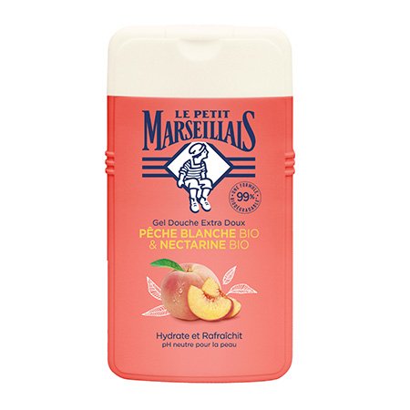 LE PETIT MARSEILLAIS GEL DOUCHE PÊCHE BLANCHE BIO & NECTARINE BIO 650ML