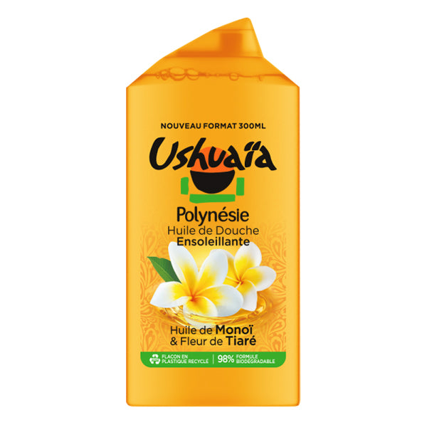 USHUAÏA – HUILE DE DOUCHE ENSOLEILLANTE À L’HUILE DE MONOÏ ET FLEUR DE TIARÉ – 300ML