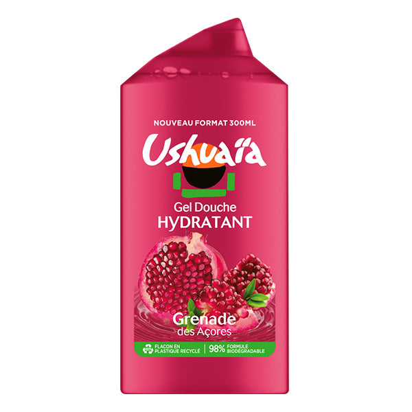 USHUAÏA – GEL DOUCHE HYDRATANT À LA GRENADE DES AÇORES – 300ML