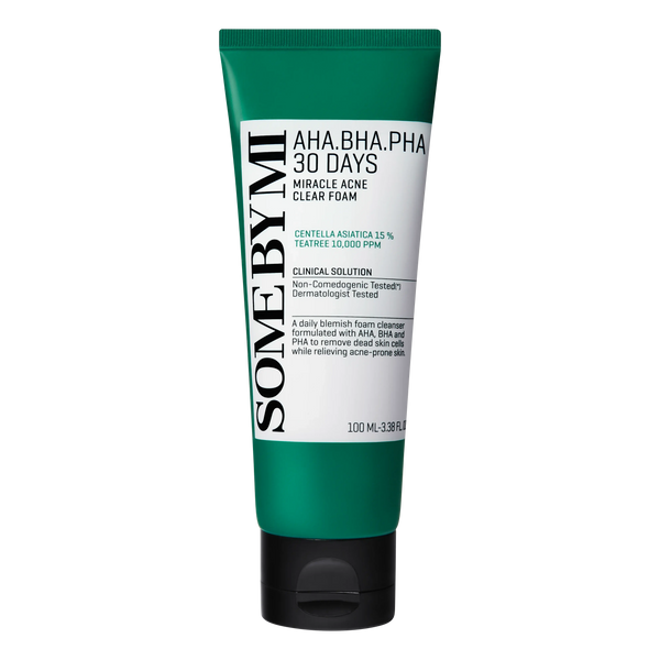 AHA. BHA. PHA 30 DAYS MIRACLE ACNE CLEAR FOAM 100ML Some By Mi