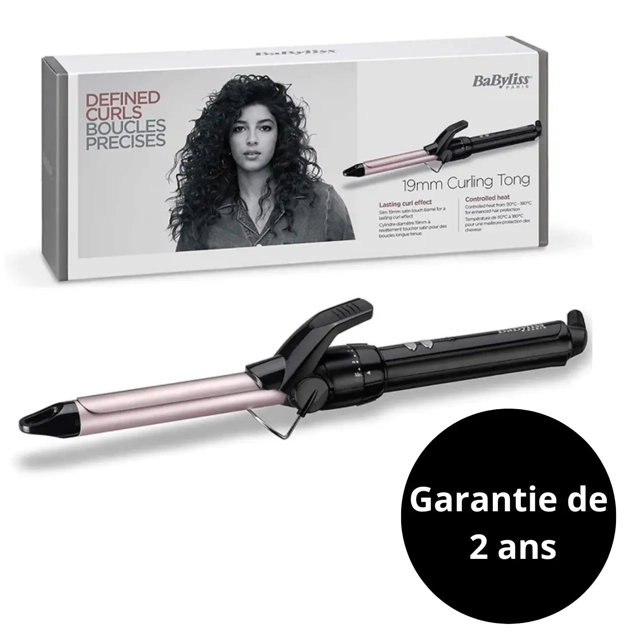 Boucleur Céramique 19mm Pro 180 Pour Des Boucles Serrées BaByliss C319E Babyliss Paris