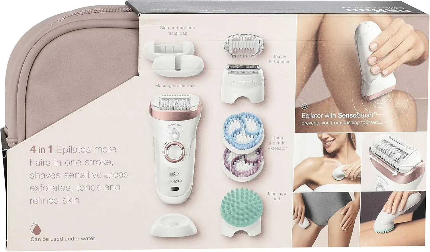 Braun Silk epil 9 SkinSpa SensoSmart 9/897 epilator Rose Gold Braun