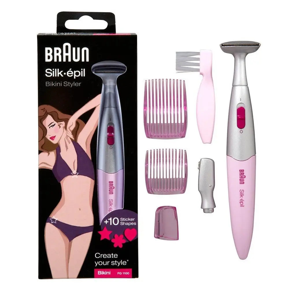 Braun Silk-épil Bikini Styler FG1100 Rose Et 4 Accessoires Braun