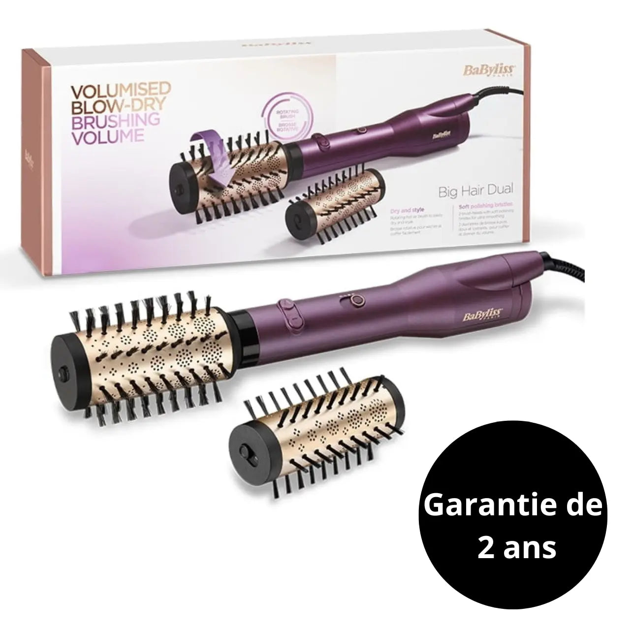Brosse soufflante rotative, 650W AS950E Babyliss Paris
