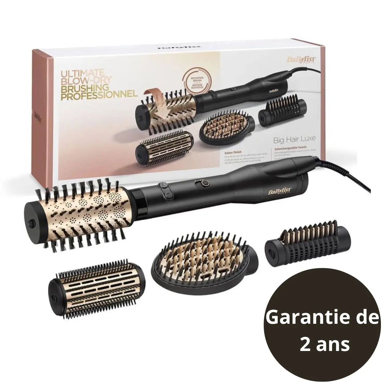 Brosse soufflante rotative, 650W AS970E Babyliss Paris