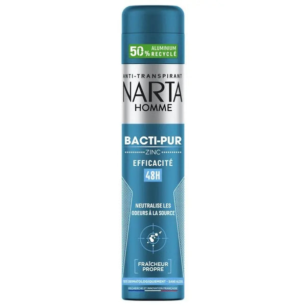 Déodorant Homme Bacti-Pur au Zinc 48H NARTA HOMME - 200 ml Narta