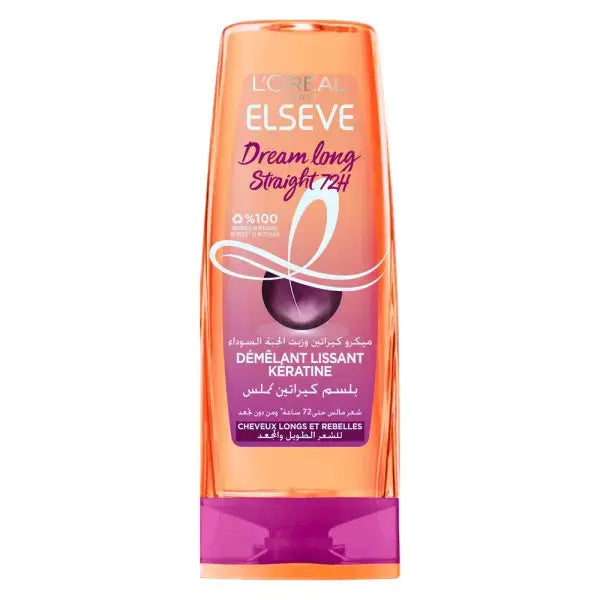 Elsève Dream Long Straight – Après-Shampoing Anti-Frisottis 200ml L'oréal