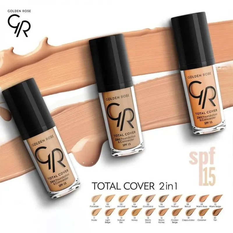 FOND DE TEINT ET CORRECTEUR TOTAL COVER 2 IN 2 GOLDEN ROSE GOLDEN ROSE