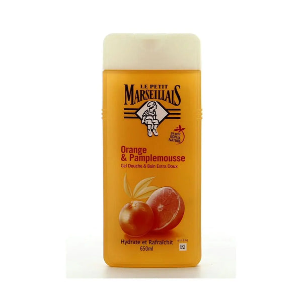 GEL DOUCHE ORANGE & PAMPLEMOUSSE BIO LE PETIT MARSEILLAIS 650ML Le Petit Marseillais