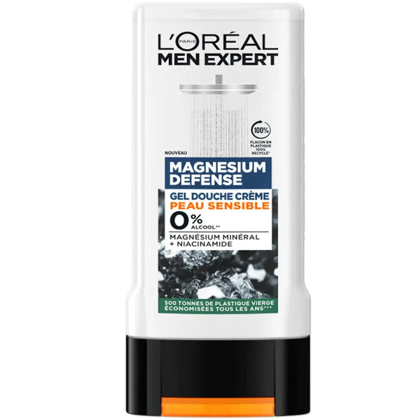 Gel Douche Homme Crème Peau Sensible Magnesium Défense MEN EXPERT L'oréal professionnel