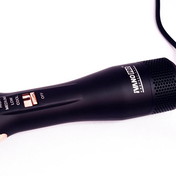 Ivano Pro Brosse Chauffante 4-en-1 – Séchage, Lissage et Volume en Un Seul Geste Ivano Pro