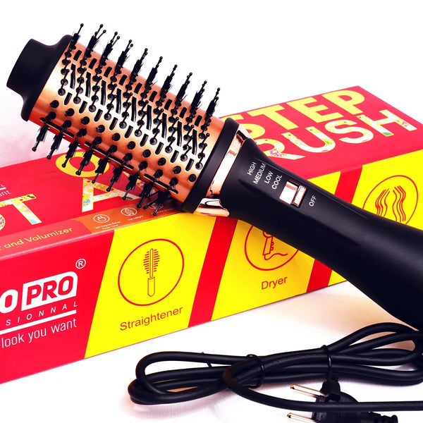 Ivano Pro Brosse Chauffante 4-en-1 – Séchage, Lissage et Volume en Un Seul Geste Ivano Pro