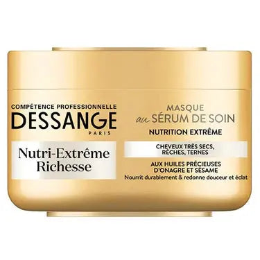 JACQUES DESSANGE – MASQUE CONCENTRÉ DE NUTRITION POUR CHEVEUX RICHES ET TERNES – 250ML JAQUES DESSANGE