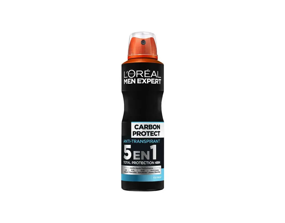 L’ORÉAL MEN EXPERT – DÉODORANT SPRAY POUR HOMME – CARBON PROTECT ANTI-TRANSPIRANT ICE FRESH 5 EN 1 – 200 ML L'oréal professionnel