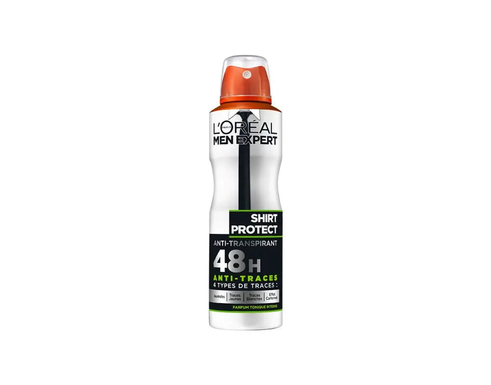 L’ORÉAL MEN EXPERT – DÉODORANT SPRAY POUR HOMME – SHIRT PROTECT ANTI-TRANSPIRANT SANS ALCOOL – 200 ML L'oréal professionnel