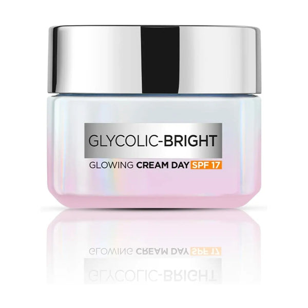 L’ORÉAL PARIS - CRÈME JOUR GLYCOLIC-BRIGHT AVEC SPF17 À BASE D’ACIDE GLYCOLIQUE POUR UNE PEAU LISSE, ÉCLATANTE ET UNIFORME – 50 ML L'oréal professionnel