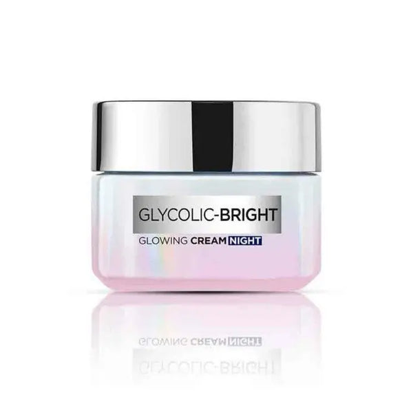 L’ORÉAL PARIS - CRÈME NUIT GLYCOLIC-BRIGHT SOINT ÉCLAT À BASE D’ACIDE GLYCOLIQUE POUR UNE PEAU LISSE, ÉCLATANTE ET UNIFORME – 50 ML L'oréal professionnel