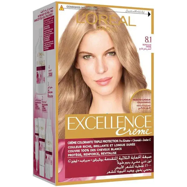 L’ORÉAL PARIS EXCELLENCE – CRÈME COLORATION PERMANENTE TRIPLE SOIN – BLOND L'oréal professionnel