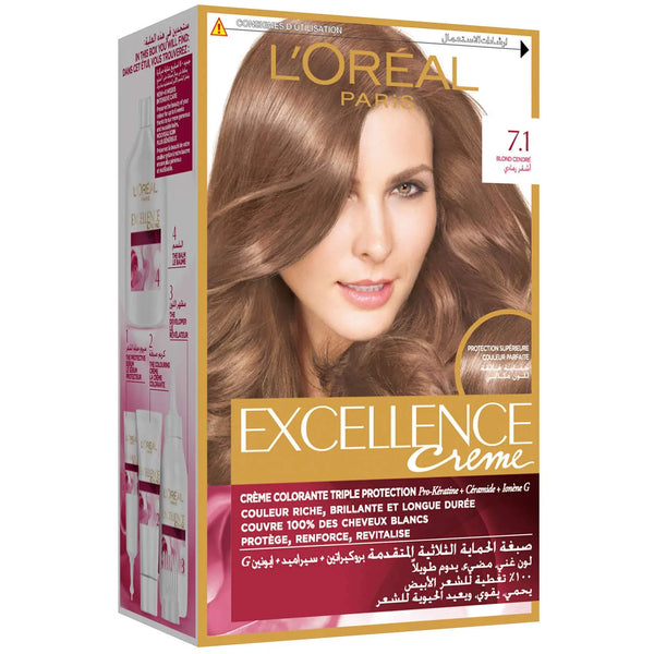 L'OREAL PROFESSIONNEL - EXCELLENCE CREME 7.1 BLOND CENDRE L'oréal professionnel