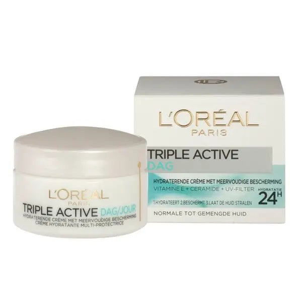 L’ORÉAL SKIN EXPERT – CRÈME DE JOUR HYDRATANTE TRIPLE ACTIVE PEAUX NORMALES À MIXTES – 50ML L'oréal professionnel