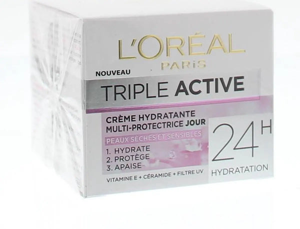 L’ORÉAL SKIN EXPERT – CRÈME DE JOUR HYDRATANTE TRIPLE ACTIVE PEAUX SÈCHES ET SENSIBLES – 50ML L'oréal professionnel