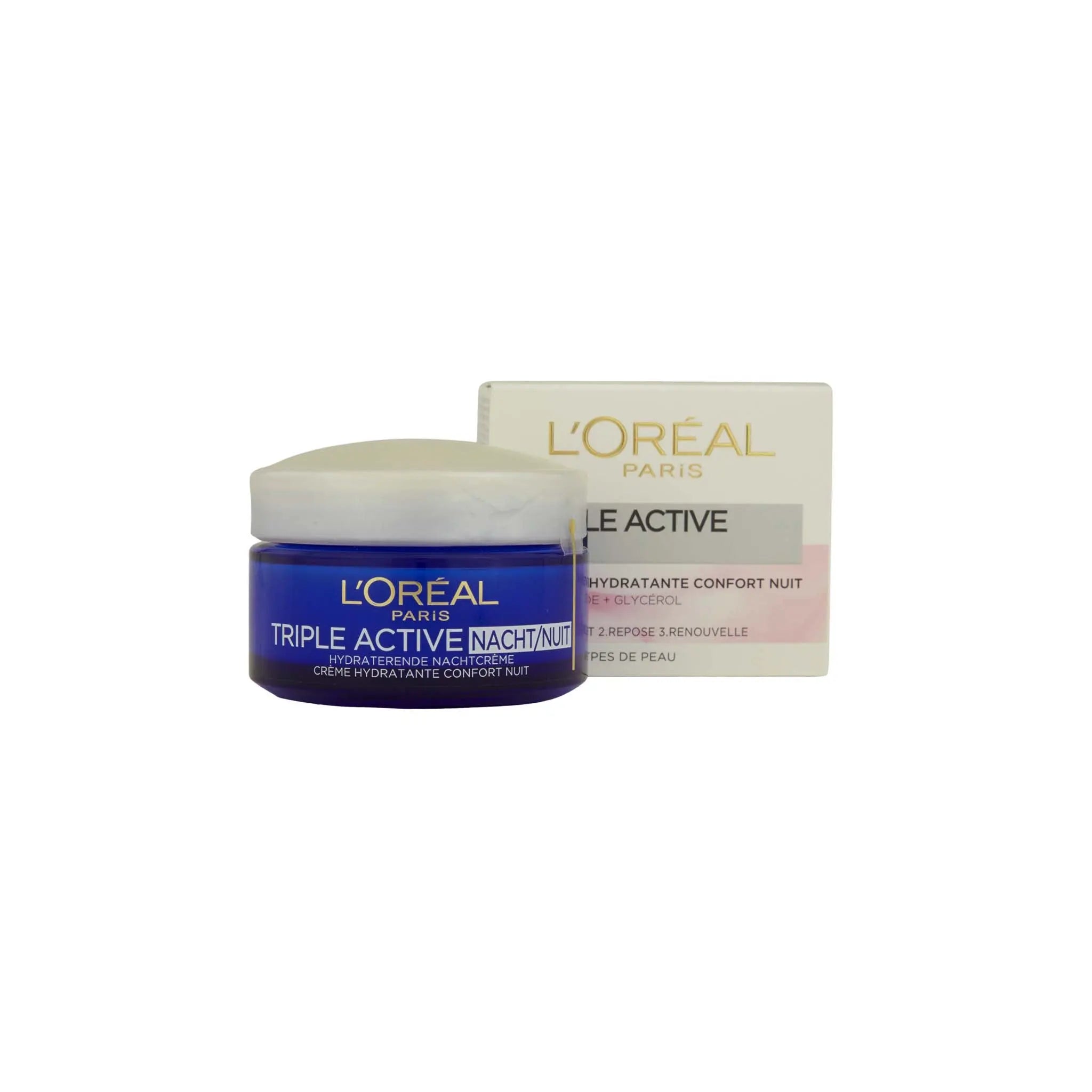 L’ORÉAL SKIN EXPERT – CRÈME DE NUIT HYDRATANTE CONFORT TRIPLE ACTIVE TOUS TYPES DE PEAU – 50ML L'oréal professionnel