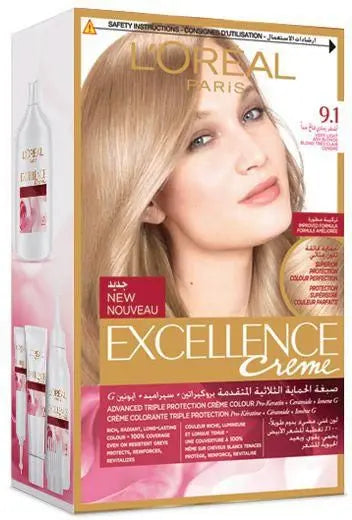 L'Oreal Paris Excellence, 9.1 Blonde cendrée très légère L'oréal professionnel