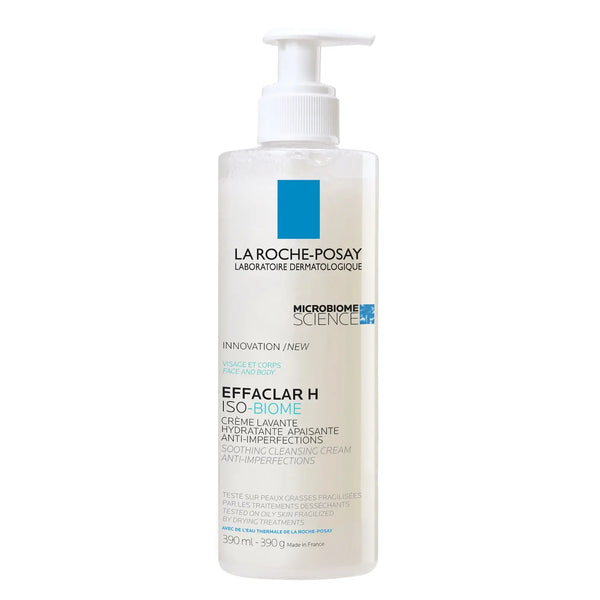 La-Roche-Posay EFFACLAR H ISO-BIOME Crème Nettoyante | Peau sèche à tendance acnéique  390ml LA ROCHE POSAY