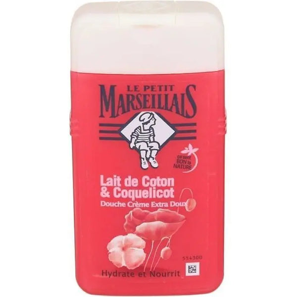 Le Petit Marseillais Douche Crème Extra Doux Lait de Coton et Coquelicot 250ml Le Petit Marseillais